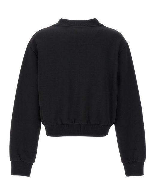Dolce & Gabbana Black Logo Embroidery Sweatshirt