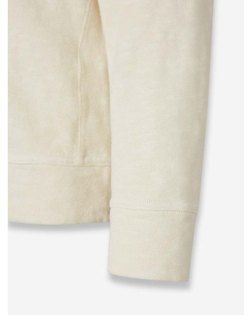 Stone Island White Crater Neck Sweatshirt for men