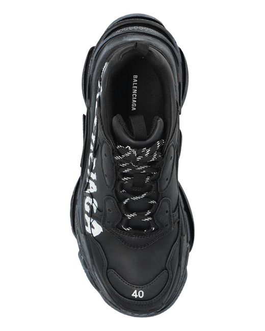 Balenciaga Black Sports Shoes 'triples S',