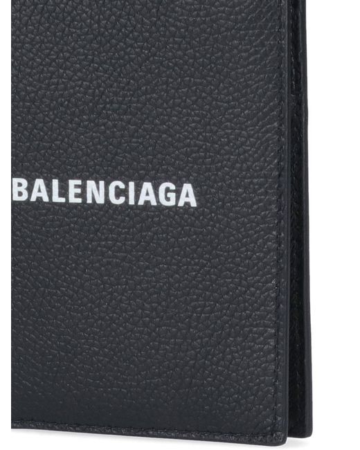 Balenciaga Black 'cash' Vertical Wallet for men