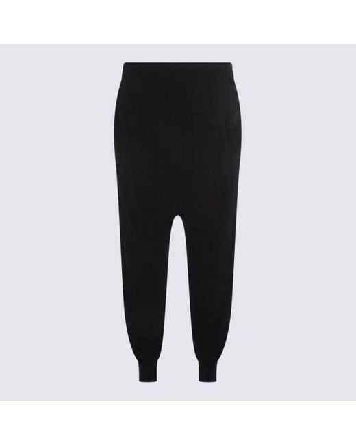 Rick Owens Black Cotton Pants for men