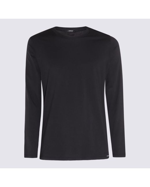 Tom Ford Black Cotton Blend T-Shirt for men