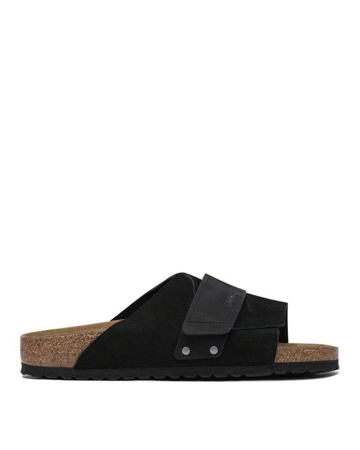 Birkenstock Black "Kyoto" Slides for men
