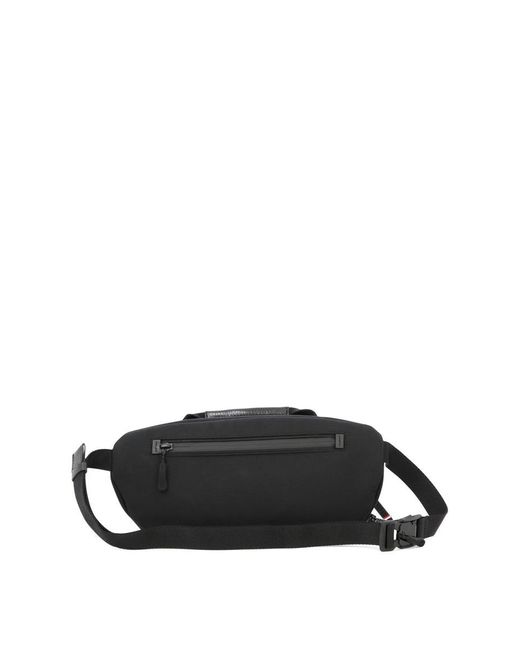 3 MONCLER GRENOBLE Black Nylon Belt Bag for men