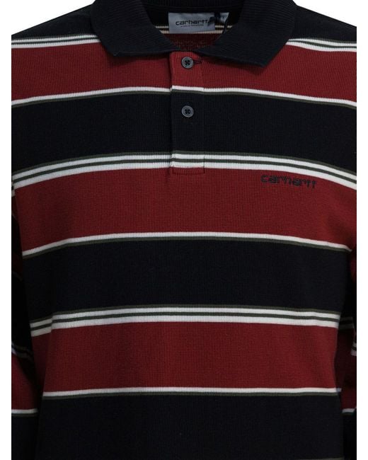 Carhartt Red /S Malone Rugby" Polo Shirt for men