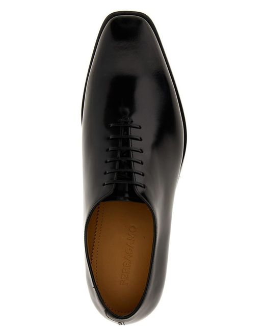 Ferragamo Black Geoffrey Lace Up Shoes for men