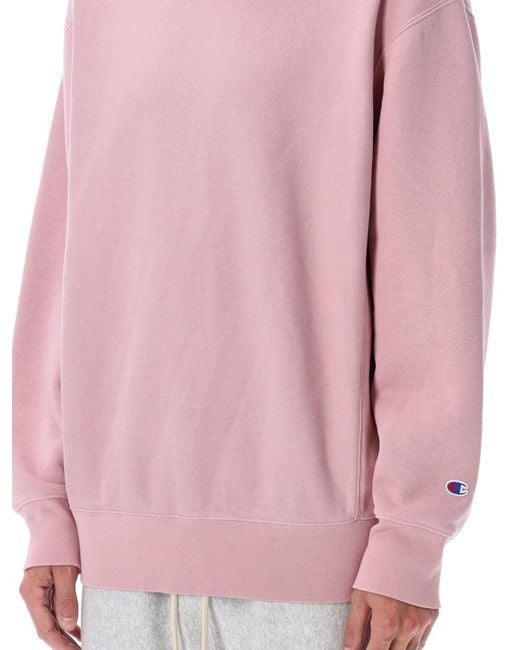 Champion Pink Relaxed-Fit Reverse Weave Sweatshirt for men