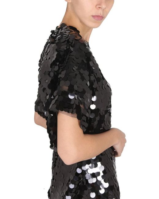 ROTATE BIRGER CHRISTENSEN Black Rotate Sequined Dress