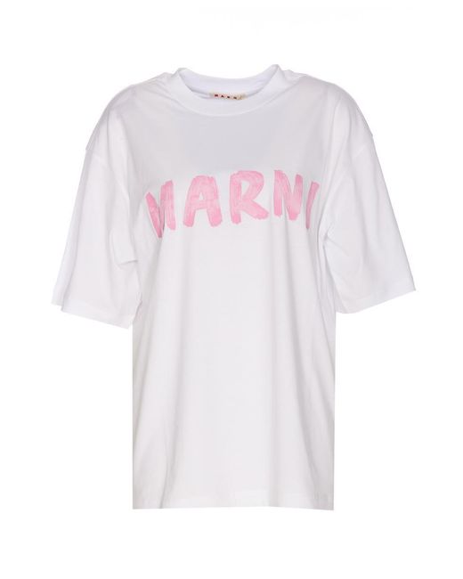 Marni White T-Shirts And Polos