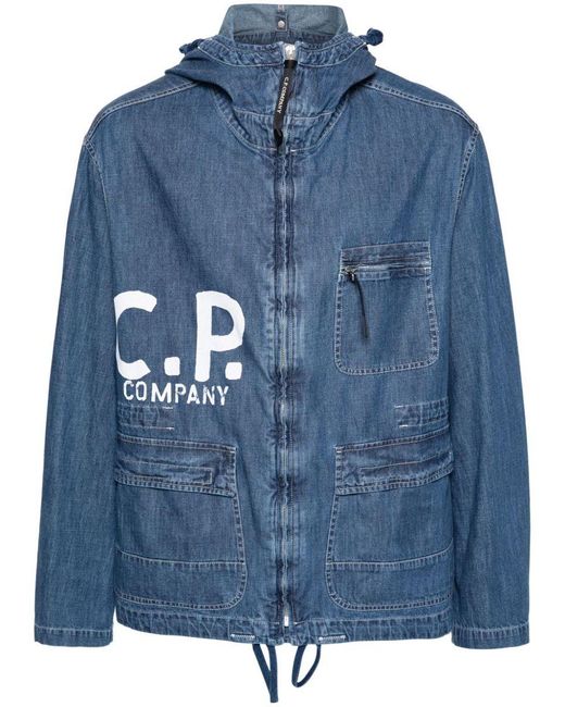 C P Company Blue Outerwears for men