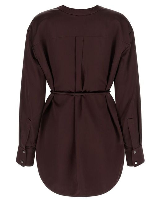 Tory Burch Satin Blouse in Brown
