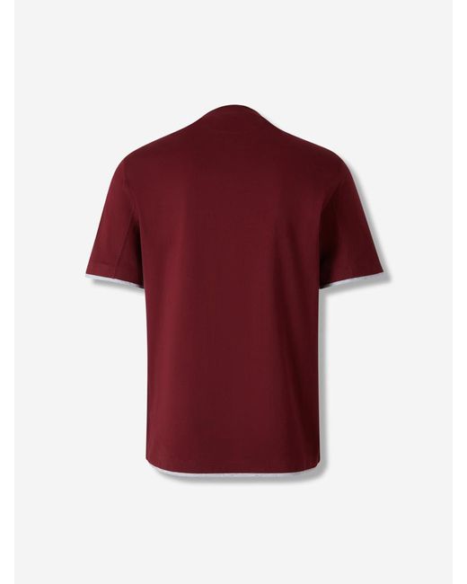 Brunello Cucinelli Red Luxury T-shirt for men