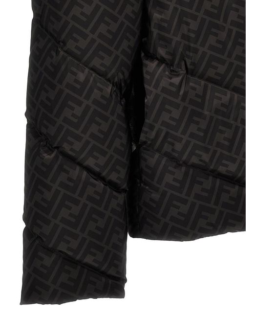 Fendi Black ' Diagonal' Down Jacket for men