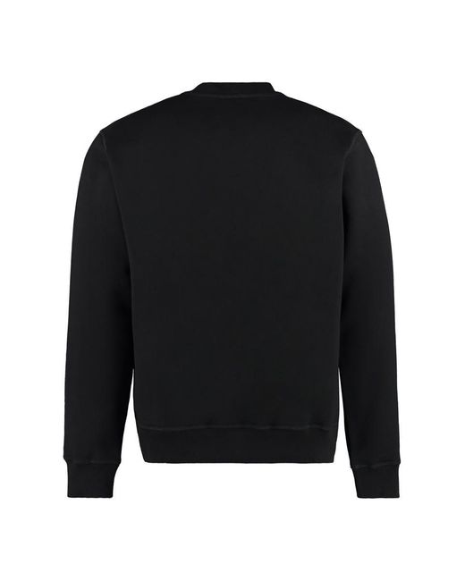 DSquared² Black Icon Detail Cotton Sweatshirt for men