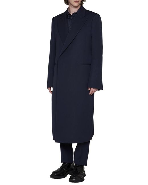 Alexander McQueen Blue Coats for men