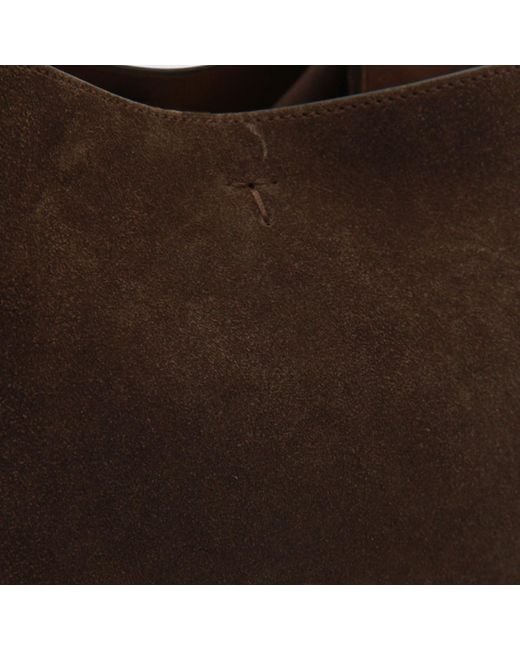 Tod's Brown Suede Top Handle Bag