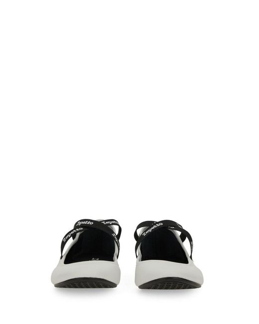 Repetto White Calfskin Flats Family