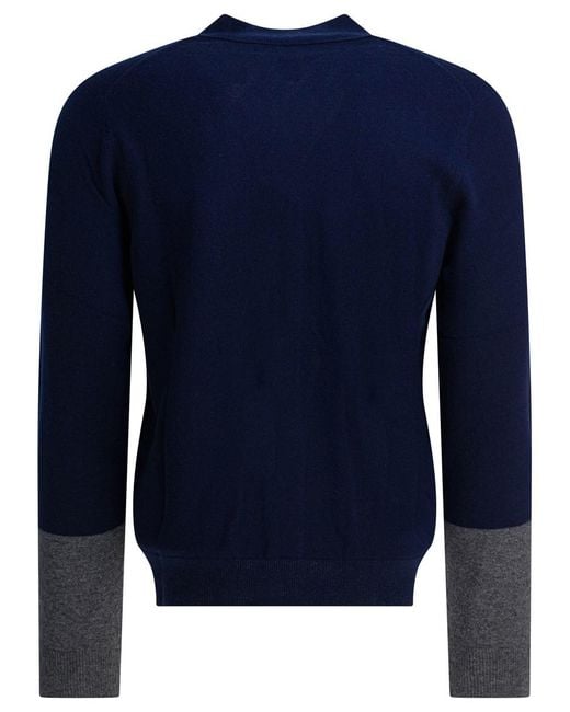 Comme des Garçons Blue V-neck Cardigan for men