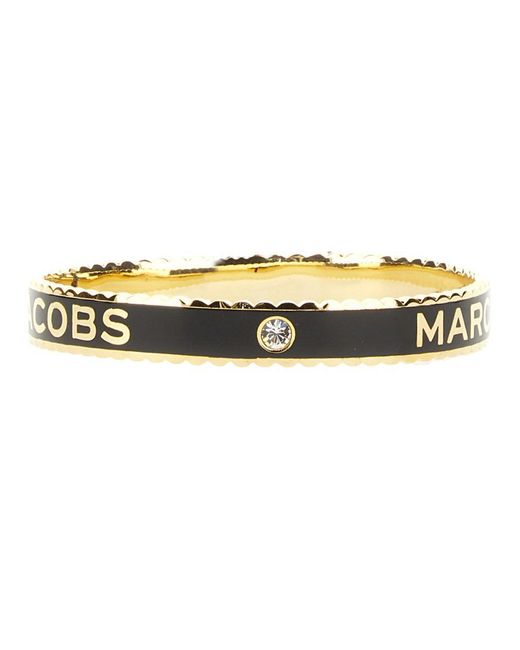 Marc Jacobs Black Rigid Medallion Bracelet