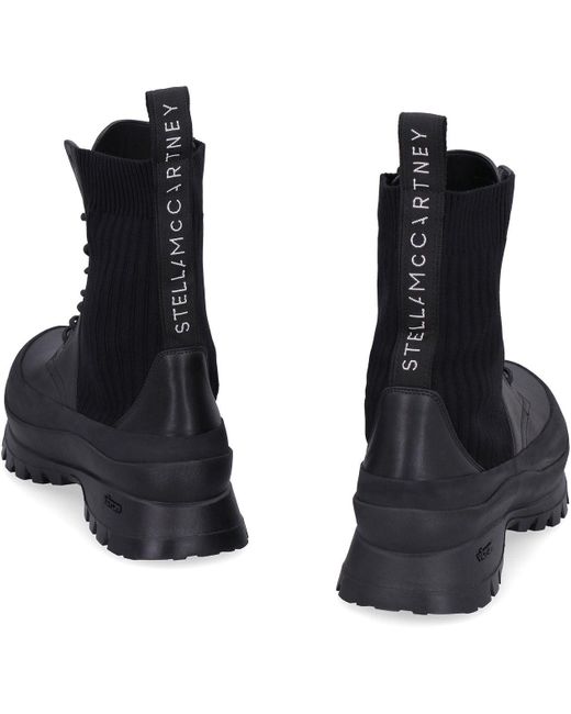 Stella McCartney Black Trace Chelsea Combat Boots
