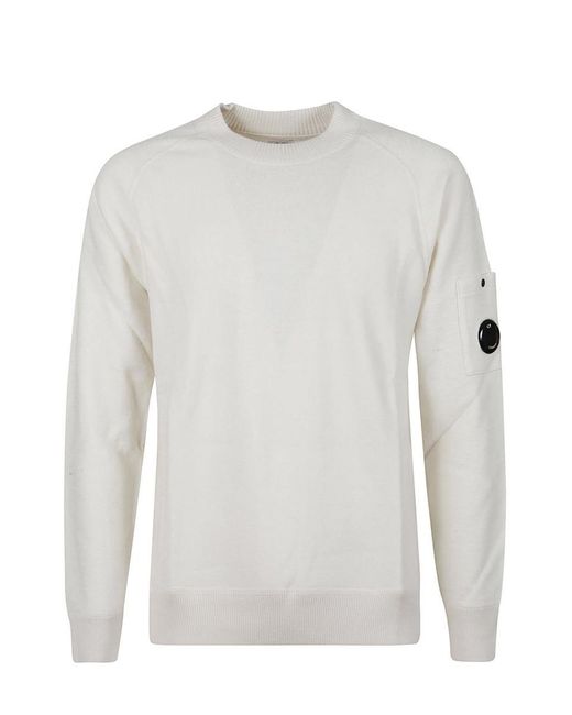 C P Company White Sweaters for men