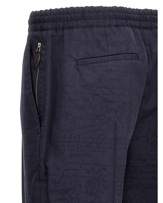 Berluti Blue 'Scritto' Pants for men