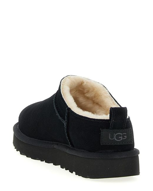 Ugg Black 'classic Micro' Ankle Boots