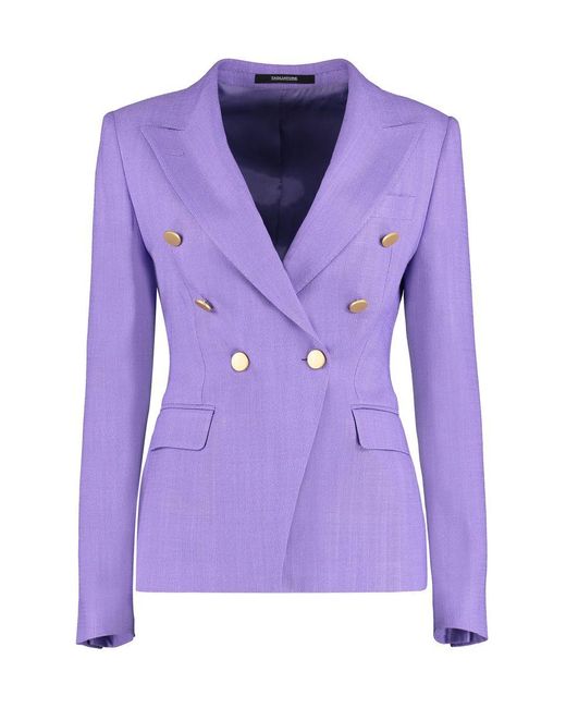 Tagliatore Purple J-Alicya Double-Breasted Jacket