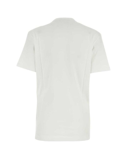 Versace Gray Logo Printed Cotton T Shirt