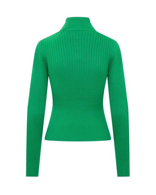 Casablancabrand Green Ribbed Sweater