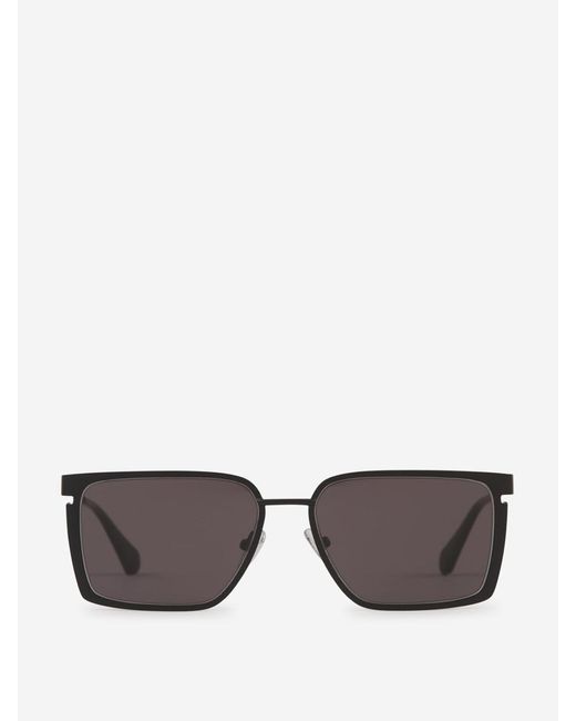 Off-White c/o Virgil Abloh Gray Off- Rectangular Yoder Sunglasses for men