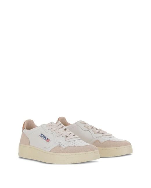 Autry White Medalist Low Leat/Suede for men