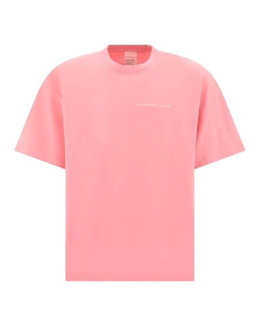Stockholm Surfboard Club Pink T-Shirt With Logo for men
