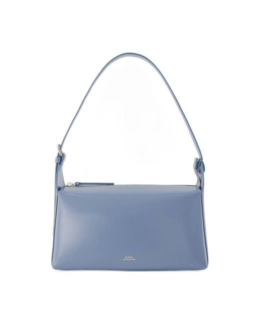 A.P.C. Blue Mini Virginie Shoulder Handbag