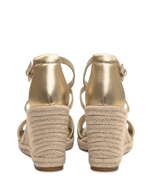 Michael Kors Natural Mandy Wedge Sandalwood