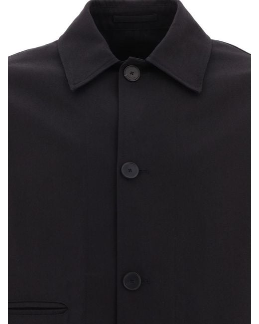 Lanvin Black Cocoon Overshirt for men
