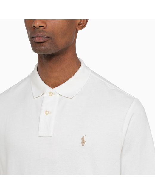 Polo Ralph Lauren White Piqué Polo Shirt With Logo for men