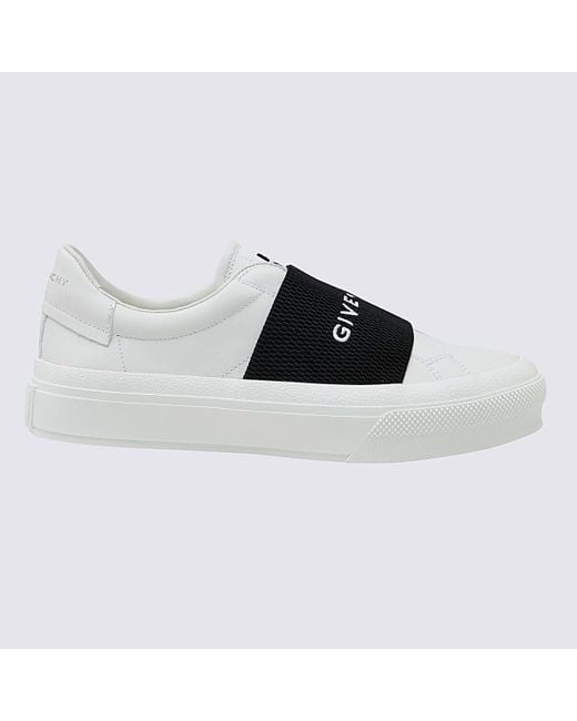 Givenchy Black Leather City Court Slip On Sneakers