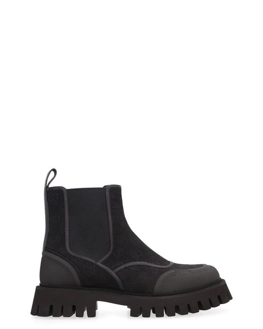 Gucci Black GG Ankle Boot for men