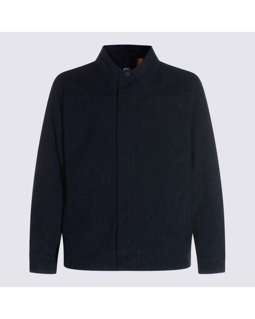 K-Way Blue Dark Shary Corduroy Casual Jacket for men