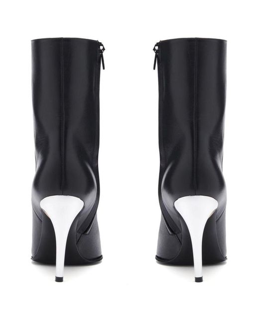 Alexander McQueen Black Armadillo 100 Leather Ankle Boots