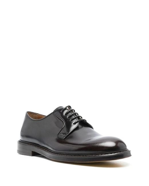 Doucal's Black Horse Derby Shoes for men