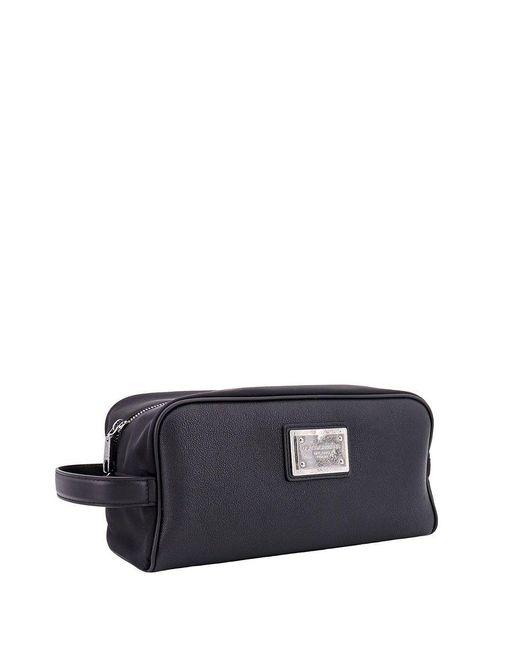 Dolce & Gabbana Blue Nylon Wash Bag for men