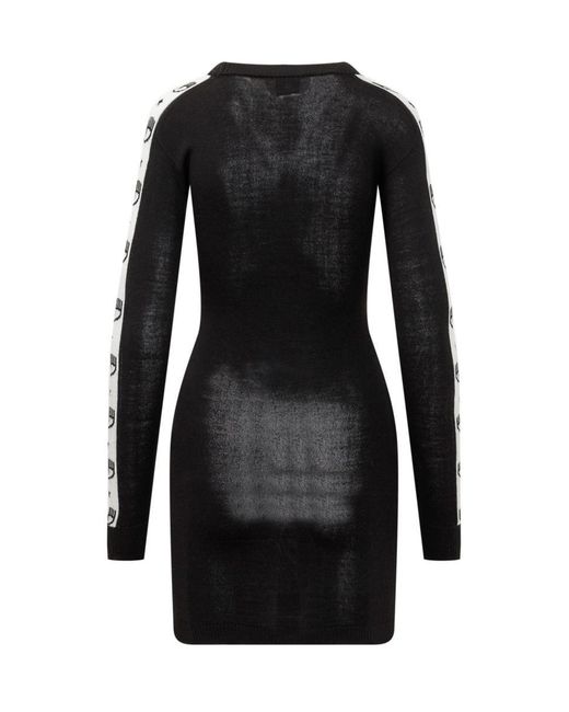 Chiara Ferragni Black Knitted Dress