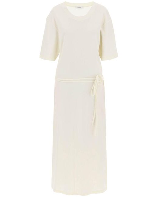 Lemaire White Maxi T-Shirt Style Dress