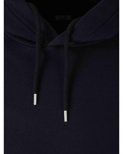 C P Company Blue Cotton Hooded Sweatshirt for men