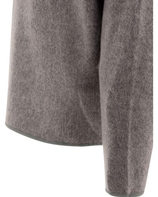 Nanamica Gray Mohair Sweater for men