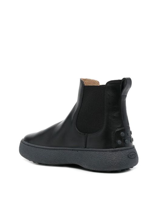 Tod's Black Tods W. G. Chelsea Boots In Leather for men