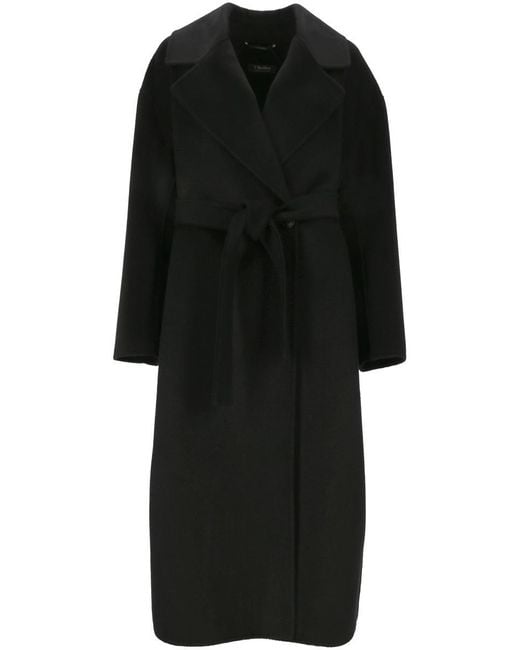 Black max mara coat hotsell