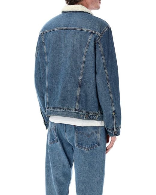 Levi's Blue Denim Type Iii Sherpa Trucker Jacket for men